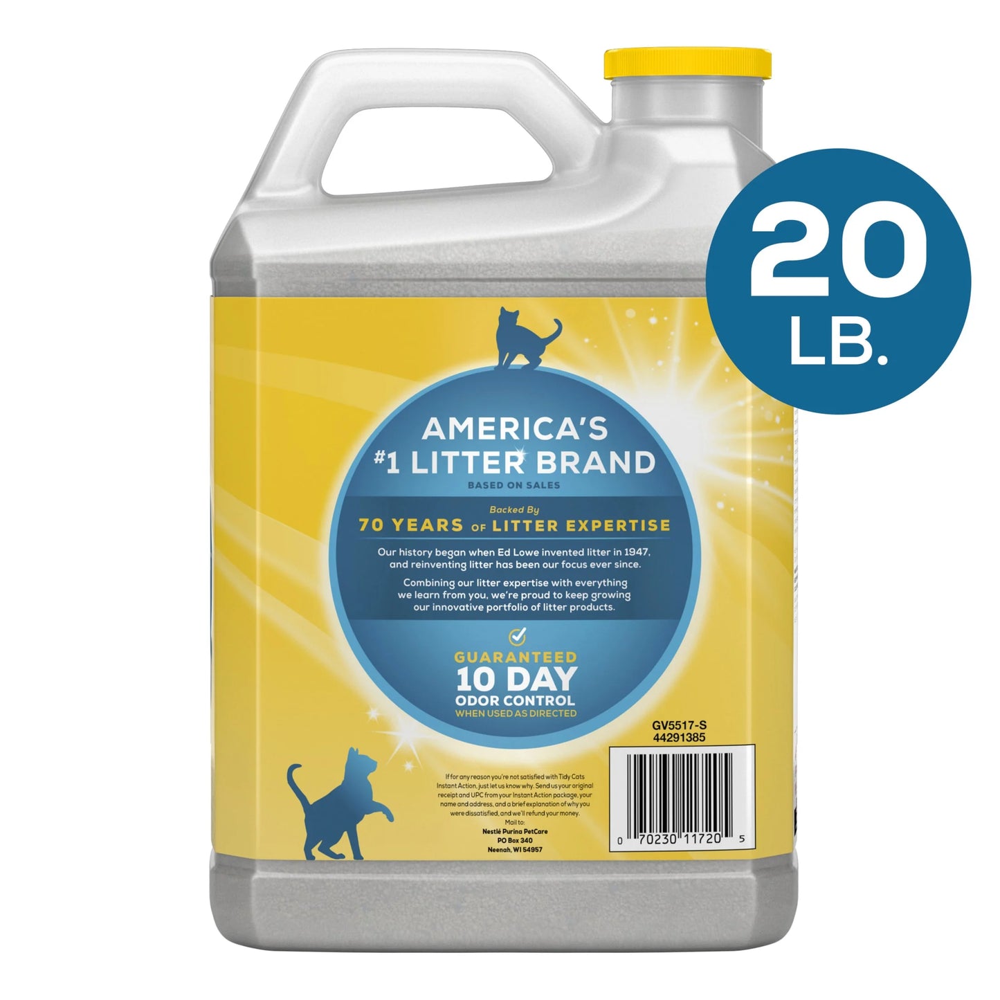 Purina  Instant Action Arena Aglomerante Cat, Aroma Floral, Garrafa De 20 Lb